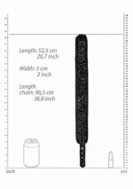 Luxury Collar with Leash - Black - obrazek 5