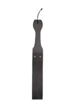 Wooden Handle Belt Whip Slapper Leather - Black - obrazek 5