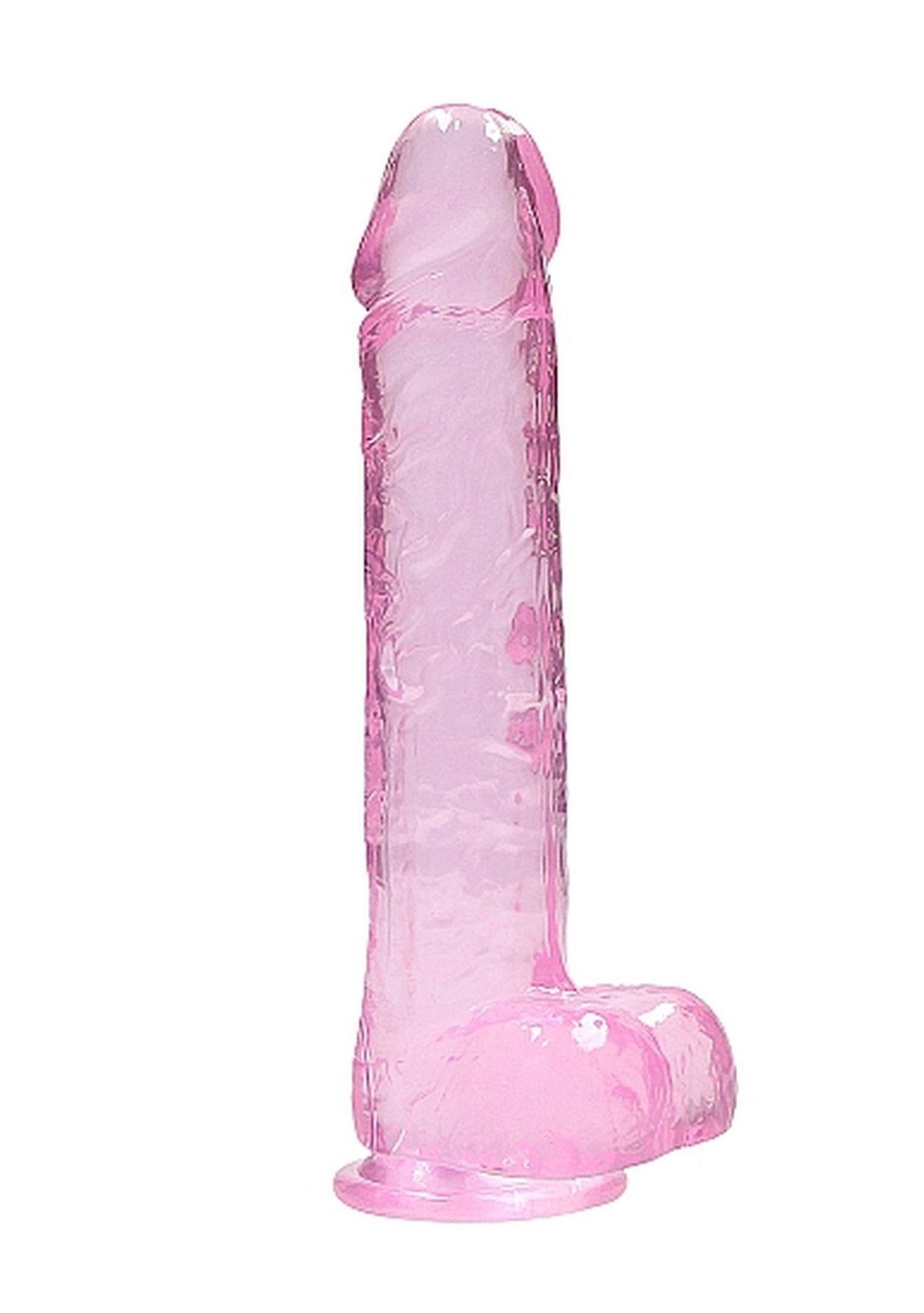 21072025687ecc392627c.jpeg 9" / 23 cm Realistic Dildo With Balls - Pink - obrazek 1