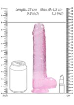 9" / 23 cm Realistic Dildo With Balls - Pink - obrazek 4