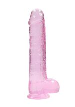 9" / 23 cm Realistic Dildo With Balls - Pink - obrazek 5