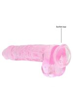 9" / 23 cm Realistic Dildo With Balls - Pink - obrazek 6