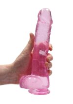 9" / 23 cm Realistic Dildo With Balls - Pink - obrazek 8