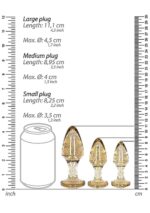 Zestaw 3 akrylowych zatyczek korków analnych plug - obrazek 5