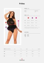 Kostium erotyczny pokojówka obsessive frilles 2xl - obrazek 8