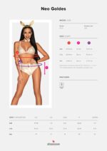 Przebranie sex króliczka obsessive neo goldes 2xl - obrazek 8