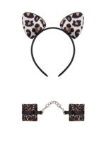 Zestaw kajdanki opaska uszy obsessive tigerlla