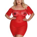 CAMARI RED (CHEMISE/HALKA) L+