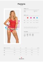 Gorset stringi sex komplet obsessive flameria s/m - obrazek 7