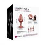 Ozdobny korek analny metal dorcel diamond plug 8cm - obrazek 6