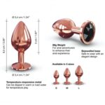 Ozdobny korek analny metal dorcel diamond plug 8cm - obrazek 7