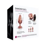 Ozdobny korek analny metal dorcel diamond plug 9cm - obrazek 6