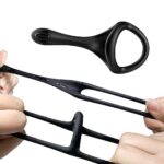 Podwójny pierścień erekcyjny z masażerem krocza - obrazek 9