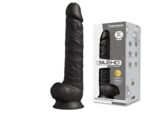 czarne sex dildo z przyssawką miękkie silikonowe - obrazek 4