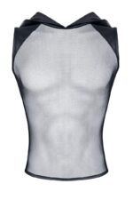 męski t-shirt bez rękawów, z kapturem L - obrazek 5