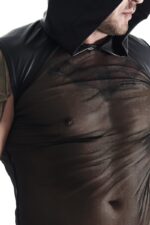 męski t-shirt bez rękawów, z kapturem M - obrazek 4