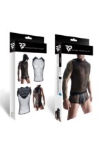 męski t-shirt bez rękawów, z kapturem M - obrazek 7