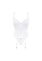 Bielizna-Amor Blanco gorset i stringi biały S/M - obrazek 6