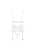 Bielizna-Amor Blanco gorset i stringi biały S/M - obrazek 7