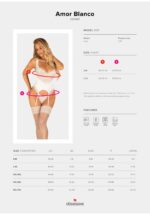 Bielizna-Amor Blanco gorset i stringi biały S/M - obrazek 8