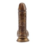 Dildo realistyczne członek jądram przyssawka 19 cm - obrazek 5