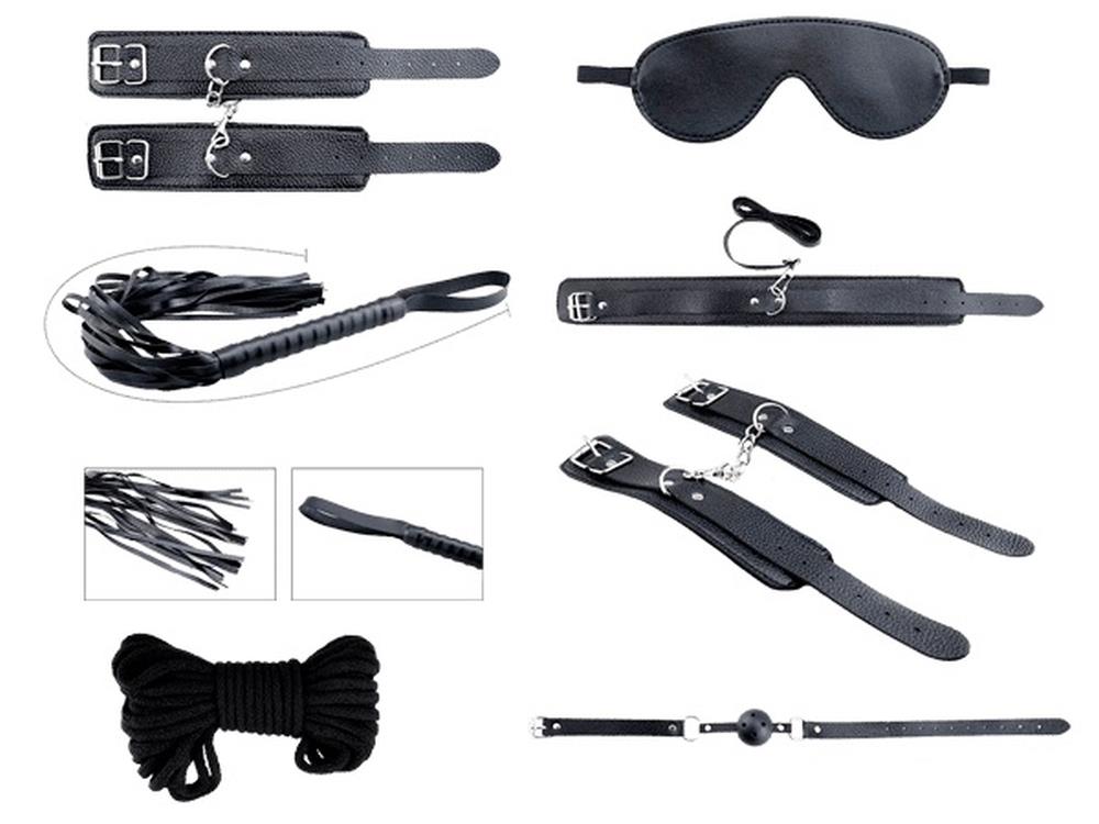 22072025687fefc3832fb.jpeg Secret Desires Black BDSM Kit 8pcs - obrazek 1
