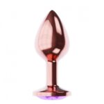 Plug-Butt Plug Diamond Amethyst Shine L Rose Gold - obrazek 3