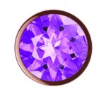 Plug-Butt Plug Diamond Amethyst Shine L Rose Gold - obrazek 4