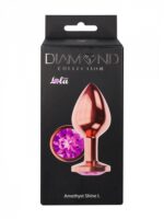 Plug-Butt Plug Diamond Amethyst Shine L Rose Gold - obrazek 5