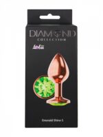 Plug-Butt Plug Diamond Emerald Shine S Rose Gold - obrazek 6