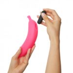 Dildo wibrujący różowy zakrzywiony banan silikon - obrazek 10