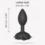 Korek analny ozdobny plug zatyczka róża duży 9cm - obrazek 4