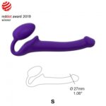 Podwójne dildo fioletowe sex lesbijski 29,8 cm - obrazek 6