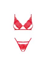 Bielizna-Mellania komplet czerwony S/M - obrazek 7