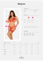 Bielizna-Mellania komplet czerwony S/M - obrazek 8