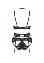 Bielizna-Alessya komplet 3-częściowy czarny XS/S - obrazek 7