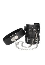 Bonded Leather Collar With Hand Cuffs - obrazek 3