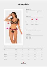 Bielizna-Obsessivia komplet 2-częściowy czarny L/XL - obrazek 8