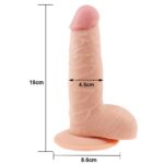 Grube żylaste dildo z przyssawką i jadrami 18 cm - obrazek 3
