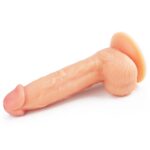 Wyżyłowany penis gruby z przyssawką dildo 20 cm - obrazek 3