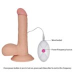 Dildo z przyssawką z wibracjami wyżyłowany 18 cm - obrazek 8
