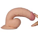 Realistyczne dildo z jądrami i wibracjami 21,5 cm - obrazek 5