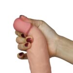 Realistyczne dildo z jądrami i wibracjami 21,5 cm - obrazek 7
