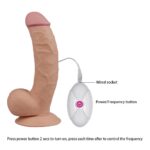 Realistyczne dildo z jądrami i wibracjami 21,5 cm - obrazek 10