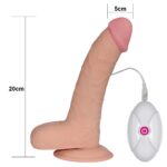 Dildo realistyczne gumowe z przyssawką wibracje - obrazek 4