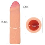 Realistyczna nakładka powiększająca penisa silikon - obrazek 3