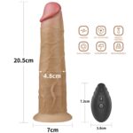 Żylaste dildo penis realistyczny przyssawka 20,5cm - obrazek 3