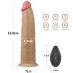 Silikonowy analny penis z przyssawką żylasty 23cm - obrazek 3