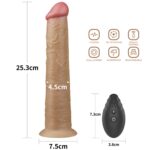 Realistyczne silikonowe żylaste sex dildo 26 cm - obrazek 3