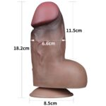Grube dildo żylaste realistyczne obwód 21,5cm - obrazek 3